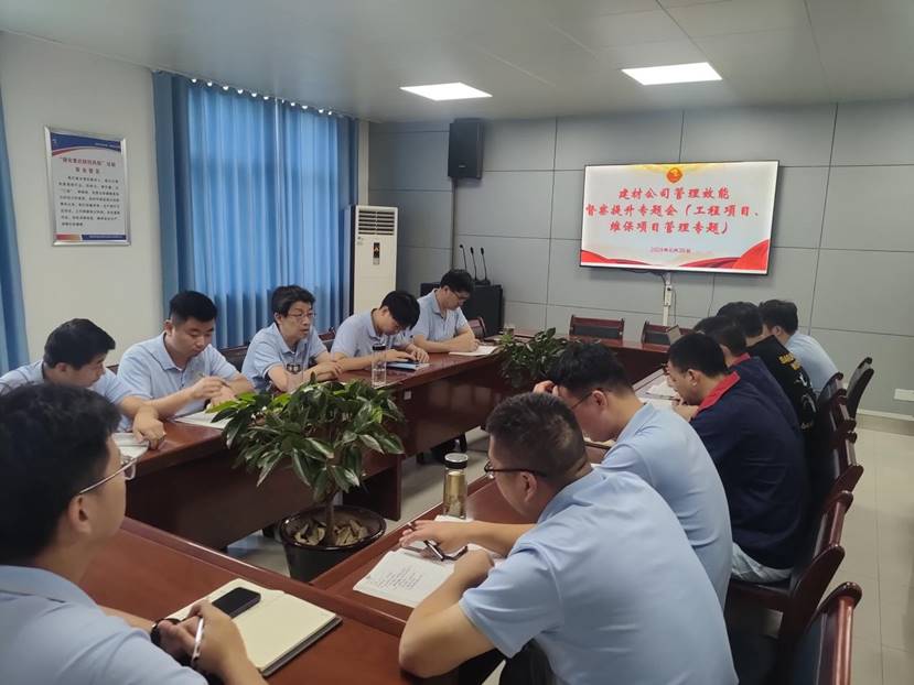 建材熊猫体育首页党支部召开管理效能督查提升专题会