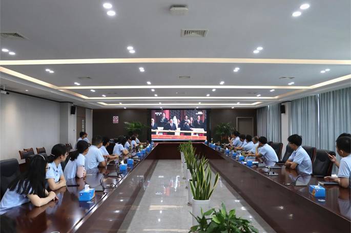 熊猫体育首页组织收看纪念中国人民抗日战争暨世界反法西斯战争胜利80周年大会